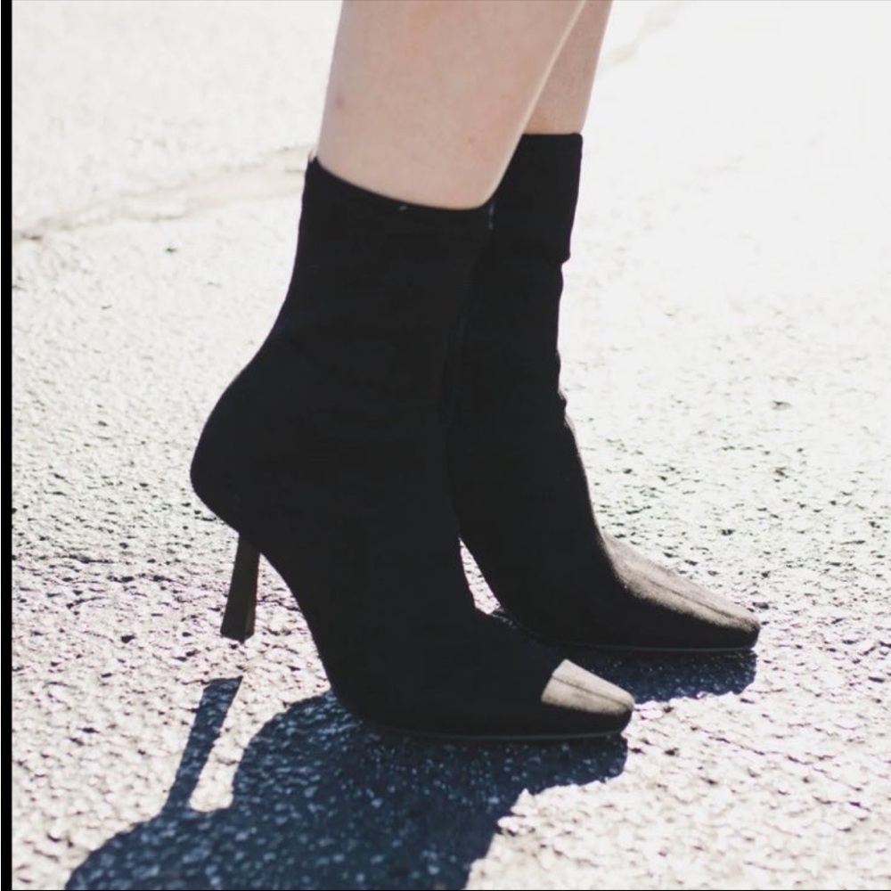 Steve Madden Vakay Black Suede Stilleto Heeled Boots New With Box Womans - Picture 10 of 10